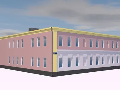 Post office Low-poly 3D model order