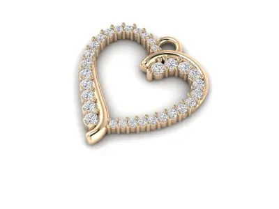 Pendant 5 Heart 3D print model