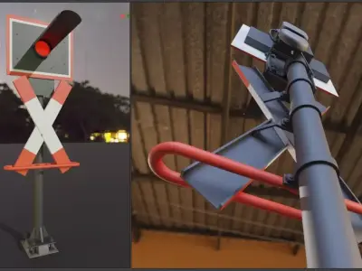 Andreaskreuz - Version 1 - High-Poly 3D model