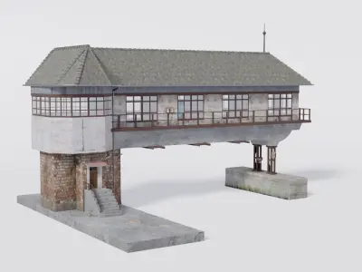 Gantry signal tower 3D model