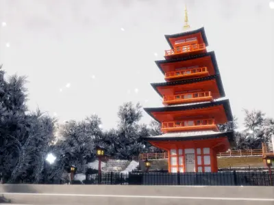 Arakurayama Sengen Park 3D model