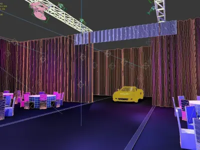Stage party concert fashion catwalk T station  189 3D model