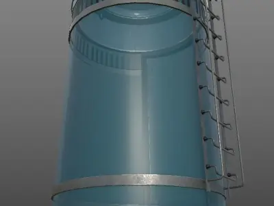 Sci-Fi container  Low-poly 3D model