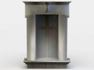 Window with wooden frame Low-poly 3D model purchase