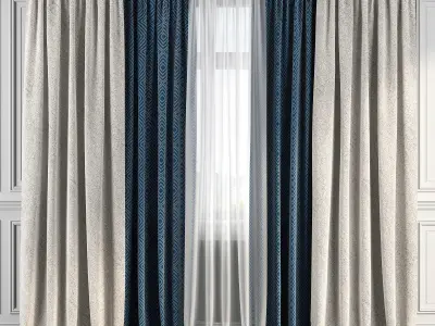 Curtain Set 176 3D model