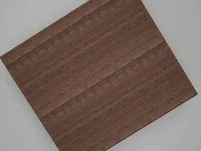 Wood Coffe Table Low-poly 3D model