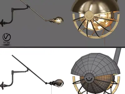 Steampunk Extension Pole Bra 3D model
