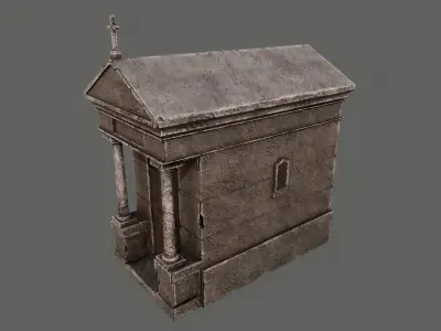 Old Mausoleum Low-poly 3D model