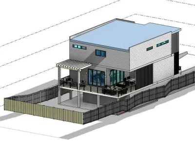 Revit Architectural Residential 3D Model 3D print model