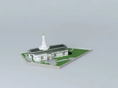 LDS. Temple Baton Rouge Louisiana, Templo Mormon 94th.operati... Free 3D model