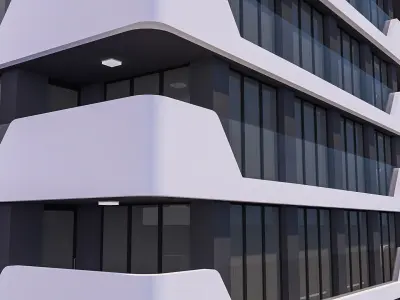 Apartment Building 009 3D model