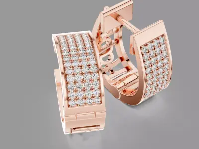 Diamond Earrings  3D print model