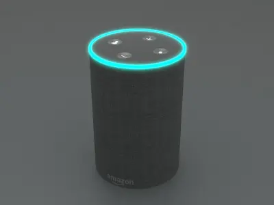 Amazon Echo Low-poly 3D model