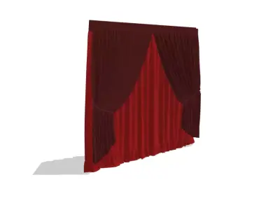 curtain 3d in marvelous designer Low-poly 3D model