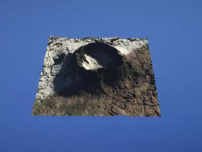 Landscape Environment Volcano Snow 36 Low-poly 3D model