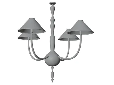 Ceiling lamp-Retro pendant lamp 3D model