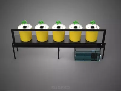 INDOOR HYDROPONIC SEEDLING PLANT PROPAGATION SYSTEM BATO FARM 3D model