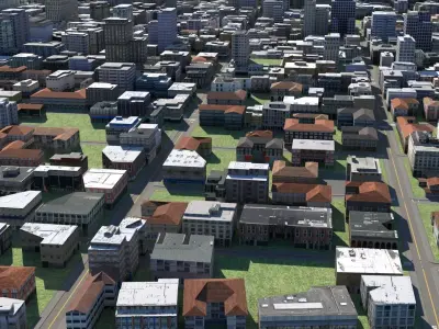 City 124 Low-poly 3D model