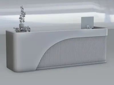 Reception Desk 4 Low-poly 3D model