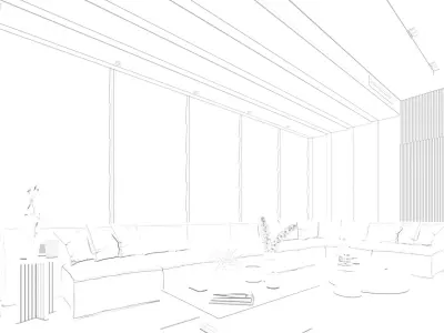 Design Interior Entertaiment Room Kiyomi Low-poly 3D model