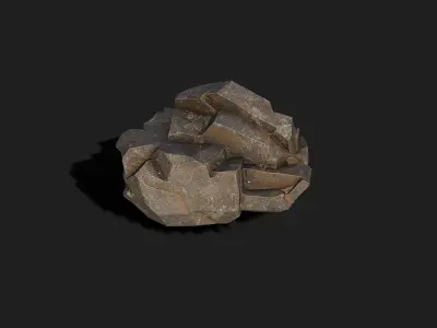 Mountain cliff Rocks - PBR Pack 01 Low-poly 3D model