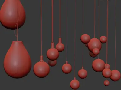 Ceiling Penball Light Collection 3D model