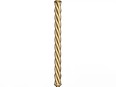 Classic Door Handle 04 Gold Low-poly 3D model