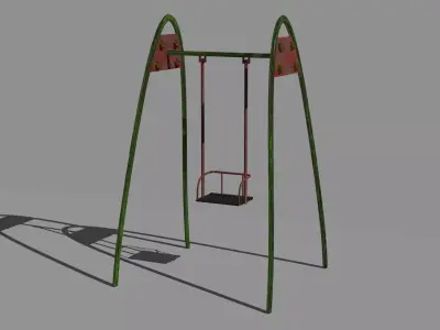Rusty swing Low-poly 3D model
