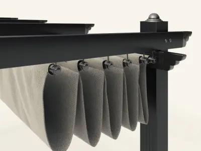 Condate 3x4m aluminium pergola met schuifdak 3D model
