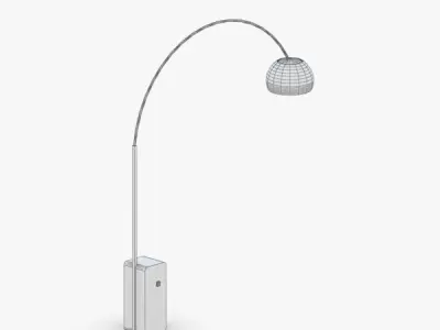 1417 - Floor Lamp Low-poly 3D model