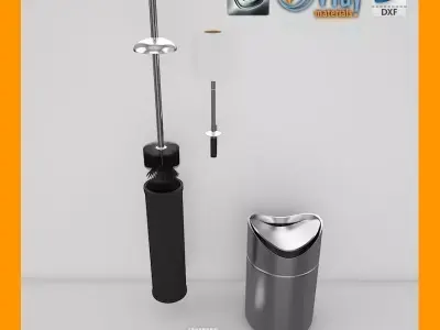 Bathroom Accessories Set 2 3D model