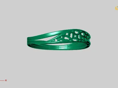 Women Ring Fancy Ring Plain light weight STL 3DM Printable 3D print model 21