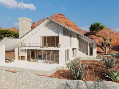 Casa Scene-villa-modern house 3D model 77