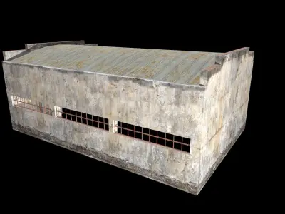 hangar Low-poly 3D model