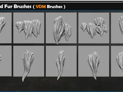  Hair and Fur Brushes Vol 02 Texture