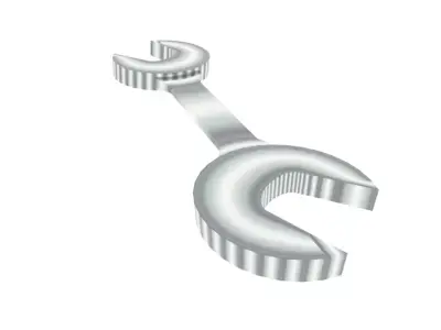 3D Wrench Low-poly 3D model