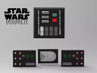 Darth Vader Chest box belt box  Armor ANH  STL file for 3d print 3D model