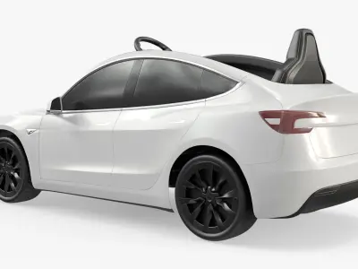  Convertible Ride-On Electric Car White 