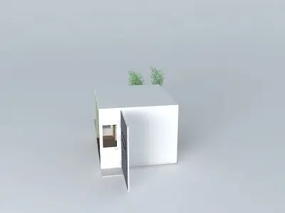 kitchen set house with tree 3D model