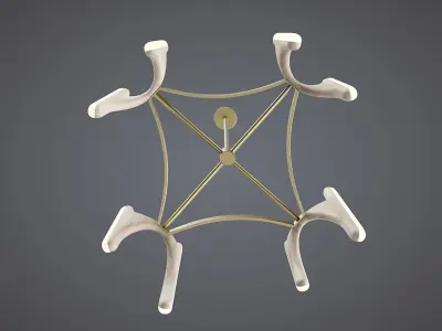 Bleached Ash and Onyx Chandelier 3D model