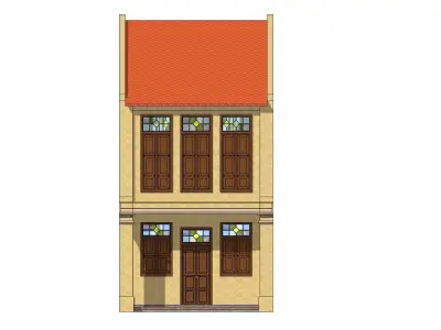 Malaysia Shophouse 1910 3D model