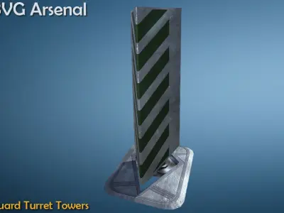 Guard turret tower - HQ Low-poly 3D model