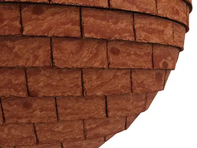 Roof Tile Materials 11- By 3 color Pbr By Sbsar 4k Texture