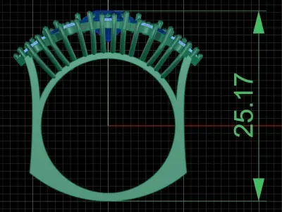 Jewelry ring 419 3D print model