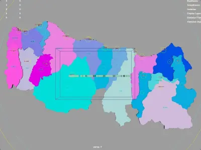 Trabzon  Black Sea Region  Turkey map region geography political 3D model