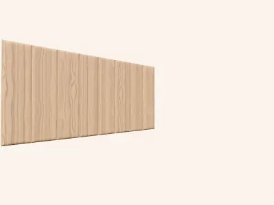 Modern Vertical Wood Wall Panel - 3D Interior Cladding Low-poly 3D model