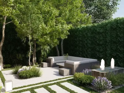 Garden Landscape 3D Model - SketchUp and Lumion  3D model