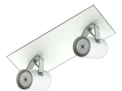 Black Double Lights 3D Model 3D model