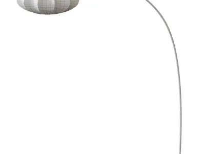 REGNSKUR  SKAFTET  Arched floor lamp pink  black 3D model
