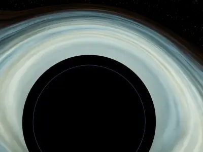 Interstellar Black hole Low-poly 3D model